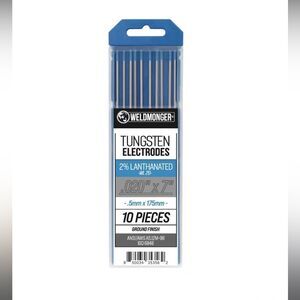 Weldmonger Tungsten Electrodes 2% Lanthanated .020" x 7", ANSI Z49.1 2005. New!